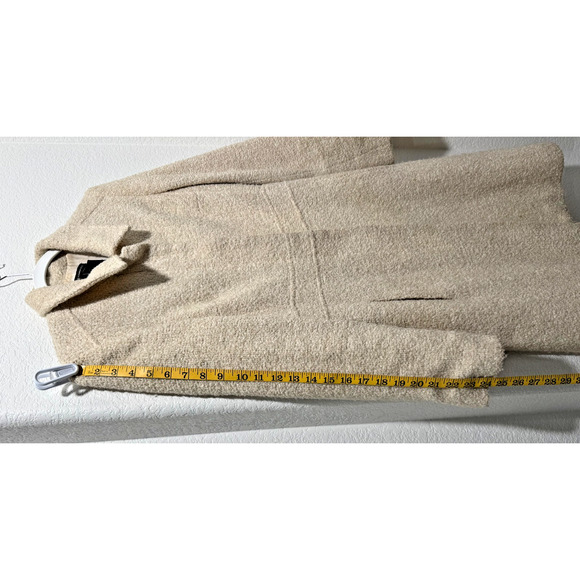 Vintage MODA International Womens Wool Boucle Coat Cream Mid Length Sz XS - Picture 11 of 13